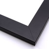 This simple, matte black frame features straight edges and a narrow, stepped lip.  

1.75 " width: ideal for medium size artworks.  The smooth face makes this frame ideal for a wide variety of photography, paintings and giclee prints.