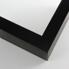 This classic, matte black shadow box frame features a smooth face, straight edges and a 2.5 " rabbet.