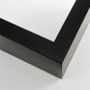 This classic, matte black shadow box frame features a smooth face, straight edges and a 3 1/2 " rabbet.