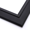 This matte black frame features a reverse slant profile, a slight step on the outer edge, and a rope relief design on the inner lip. 

2 " width: ideal for medium or large images. Pair this simple frame with a bold acrylic or watercolour painting for classic style, or border a high-contrast greyscale photograph for a modern effect.