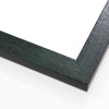 This dark green frame features a 1-1/4" profile. This wood frame has a deep rich colour with mild texture.