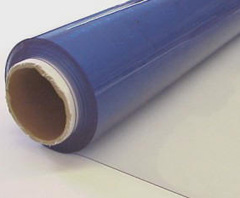 a roll of clear vinyl material