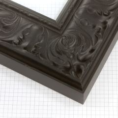 This 3-5/8 " elegant black frame features a beautifully embossed floral pattern that adds a touch of classic sophistication to any artwork or photograph. Its deep, matte finish and intricate detailing create a timeless, luxurious look perfect for both modern and traditional interiors.