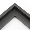 The satin black finish of this large profile floater frame creates a simple, classic look.

1.5 " depth from wall, and .5 " width: ideal for medium and large canvases on thin (3/4 " deep) stretcher bars.  Pair this frame with a painting or Giclée print for an authentic fine art display.

*Note: These solid wood, custom canvas floaters are for stretched canvas prints and paintings, and raised wood panels.