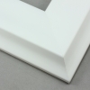 This large, scoop profile frame is coloured a modern matte white. It features a steep ridge that slopes gently toward the artwork, and steeply away.
3.5 " width: ideal for oversize images. The elegant simplicity of this frame makes it suitable for a wide variety of photographs, paintings and giclee prints.