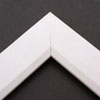 Linen liners are a great option for providing white space between art and frame. Where glass is generally required to protect paper artworks and their mat, a linen liner does not require glass, making it ideal for paintings and Giclée prints.
This 1 " white liner has an authentic, soft linen texture and flat face with a sloped inner lip. It is best suited to medium and large canvas prints, watercolours or oil paintings.